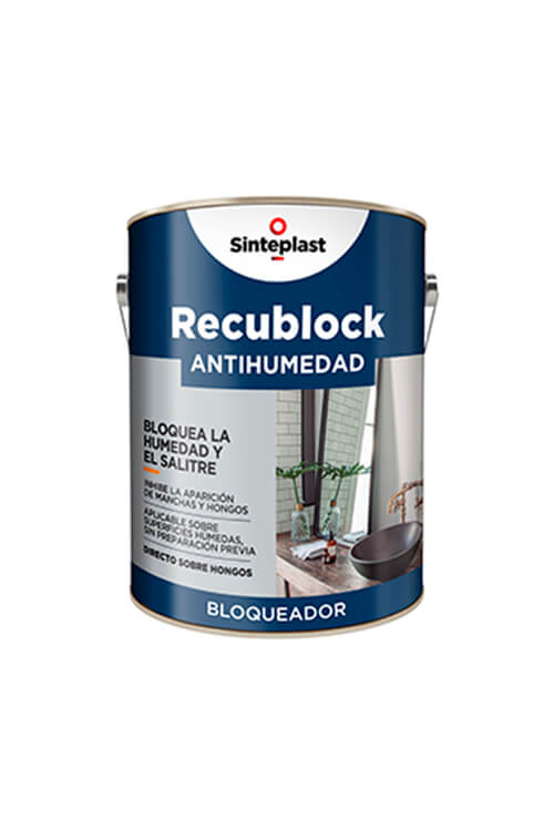 Pintura Antihumedad Interior Recublock 4 Lts Sinteplast